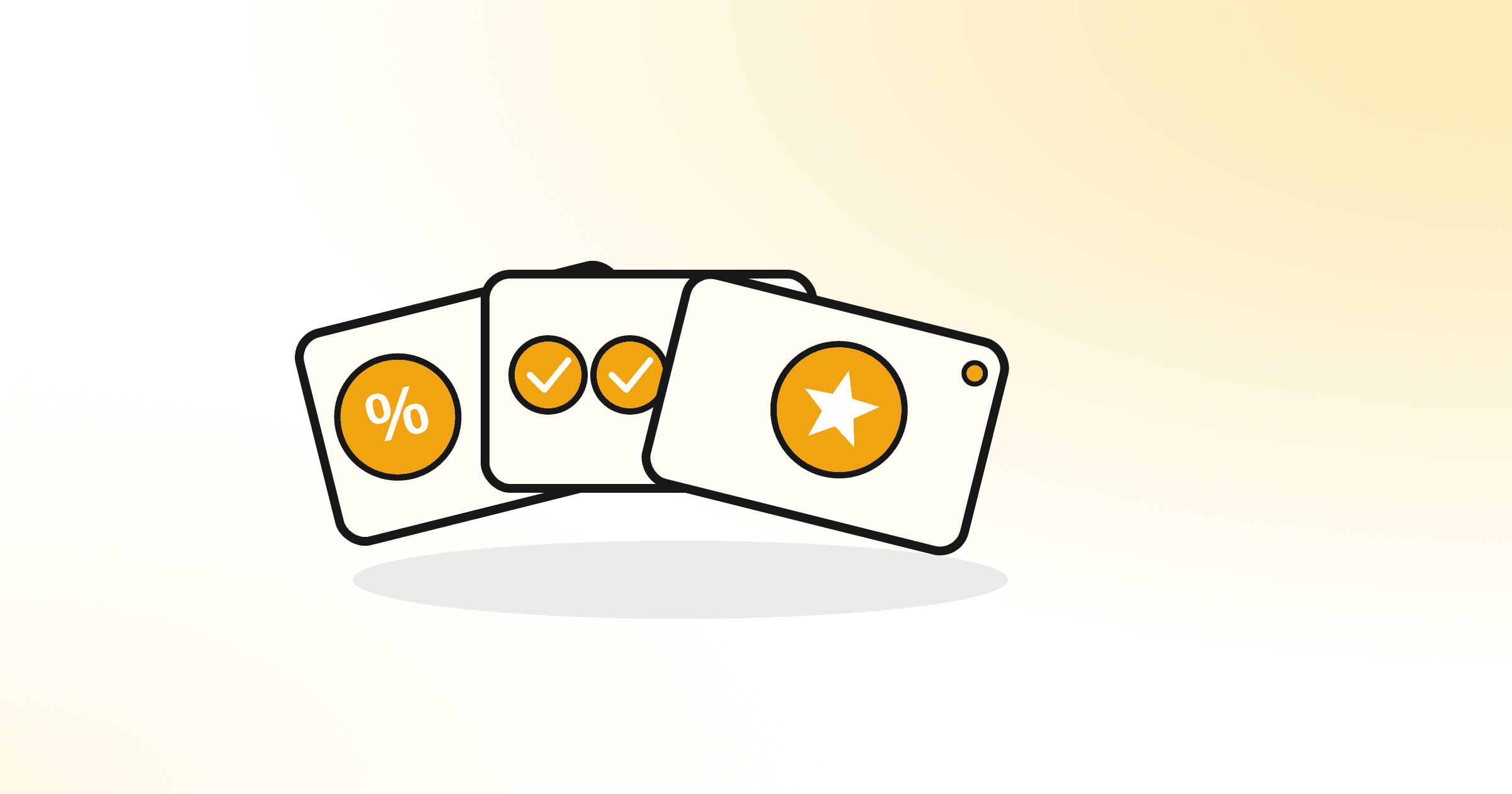 The three loyalty mechanics — cashback, stamp cards and tiers — illustration for the article